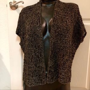 Eileen Fisher metallic cardigan